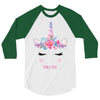 birthday unicorn family series mom 3/4 Sleeve Shirt