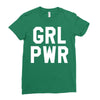 girl power white logo Ladies Fitted T-Shirt