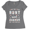 i have two titles aunt and dogmom and i rock them both Women's Triblend Scoop T-shirt