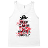 keep calm and where's carl tshirt the walking zombie tee apocalypes fu Tank Top