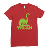 vegan dinosaur best trending Ladies Fitted T-Shirt