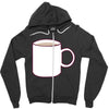 glass and coffee Zipper Hoodie