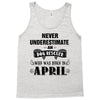 never underestimate an old man who was born in april Tank Top