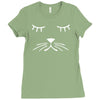 whiskers cat dog cute puppy animal baseball jersey Ladies Fitted T-Shirt