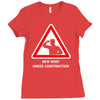 body under construction road sign Ladies Fitted T-Shirt