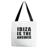 ibiza is the answer Tote Bags