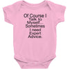 talk to myself Baby Bodysuit