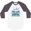 This Girl Loves Camping With Her Friends 3/4 Sleeve Shirt