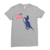 Patriotic T-Rex Ladies Fitted T-Shirt