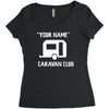 personalised your name caravan club funny gift Women's Triblend Scoop T-shirt