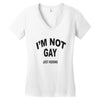 i'm not gay just kidding Women's V-Neck T-Shirt