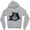 big shark little fish Zipper Hoodie