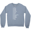 beard length chart Crewneck Sweatshirt