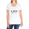 cat and dog Ladies Curvy T-Shirt