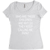 who are these children (2) Women's Triblend Scoop T-shirt