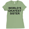 worl'd okayest sister Ladies Fitted T-Shirt