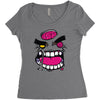angry zombie Women's Triblend Scoop T-shirt