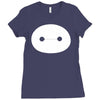 big hero 6 baymax head eyes Ladies Fitted T-Shirt