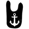 anchor black sailor vintage style navy nautical Baby Bibs