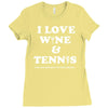 wine and tennis tee Ladies Fitted T-Shirt
