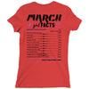 March Girl Facts Aries Ladies Fitted T-Shirt