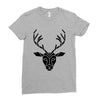 poly deer black Ladies Fitted T-Shirt