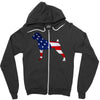 patriotic boxer Zipper Hoodie