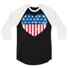 usa flag 3/4 Sleeve Shirt