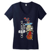volcano head Women's V-Neck T-Shirt
