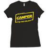okayest camper in the galaxy funny camping Ladies Fitted T-Shirt