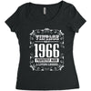 vintage made in 1966 perfectly aged a living legend Women's Triblend Scoop T-shirt