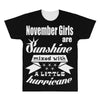 Noveber Girls Are Sunshine Mixed With A Little Hurricane All Over Men's T-shirt