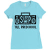 no sleep till preschool Ladies Fitted T-Shirt