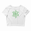 snowflake geek usb green Crop Top