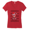 ugly santa dabbing Women's V-Neck T-Shirt