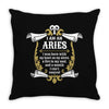 I Am An Aries Throw Pillow