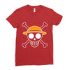 luffy pirate flag Ladies Fitted T-Shirt
