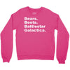 bears, beets, battlestar galactica Crewneck Sweatshirt
