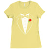 rose tuxedo t shirt Ladies Fitted T-Shirt