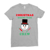 christmas baking team crew snowman Ladies Fitted T-Shirt