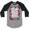 Women's March Hear Our Voice 3/4 Sleeve Shirt