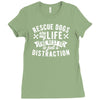 rescue dogs are my life dog rescue Ladies Fitted T-Shirt