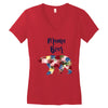 mama bear floral Women's V-Neck T-Shirt