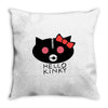 hello kynky Throw Pillow