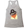 pug in a crew Racerback Tank
