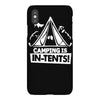 white ink camping is in tents funny iPhoneX Case