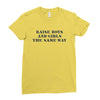 Raise Boys And Girls The Same Way Ladies Fitted T-Shirt