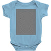optical illusion skull, ideal gift or birthday present. Baby Bodysuit