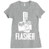 flasher camera Ladies Fitted T-Shirt
