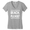 beach please Women's V-Neck T-Shirt
